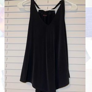 Black, V neck , First Love dress shirt, size Small